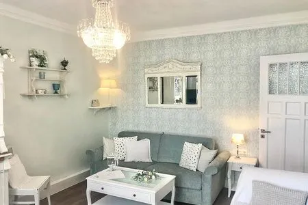 Wohnzimmer Villa Imme App. 4 - mit überdachtem Balkon & wohnlichem Ambiente in strandnaher Lage
