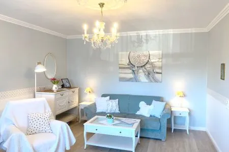 Wohnzimmer Haus Midsommer App. 9 - Romantischer Ostseeurlaub – 2 Zimmer mit Balkonflair