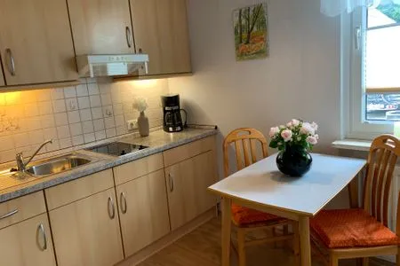 Küche / Küchenzeile Ferienhaus Seeblick in Sassnitz auf Rügen mit Terrasse