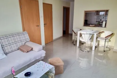 Wohnzimmer Ferienhaus Zum Kreideblick, FeWo Muschel