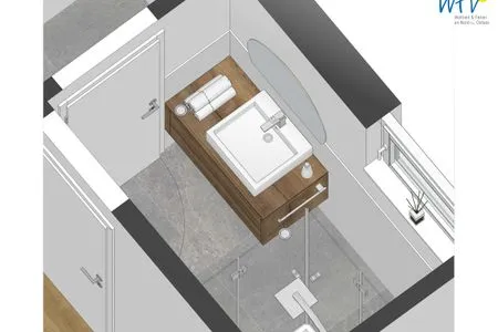 Badezimmer Friesenfranz Ferienwohnung Gartenfriese