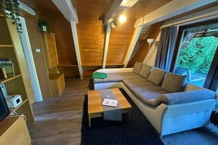 Wohnzimmer Ferienhaus Bergklang