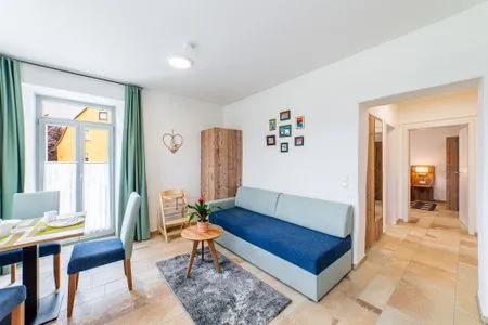 Wohnzimmer Apartment mit Terrasse "Traumhopfen"