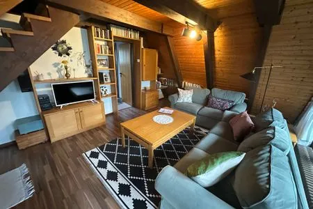 Wohnzimmer Ferienhaus Waldparadies