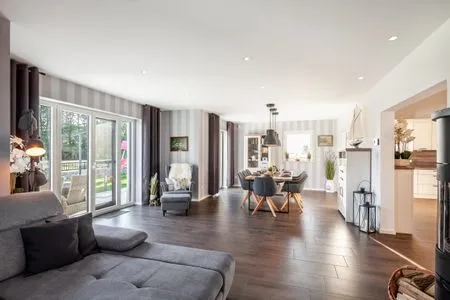 Wohnzimmer Ferienhaus Backstein Huus 15