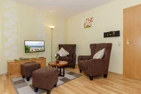 Wohnzimmer Ferienwohnung Kalle