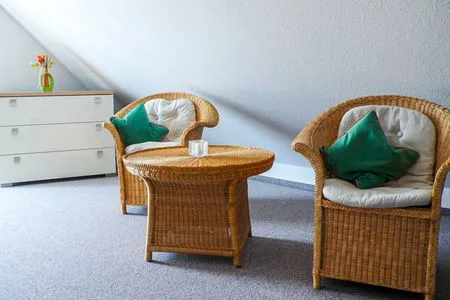 Schlafzimmer Ferienwohnung Nest am Meer