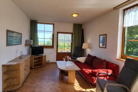 Wohnzimmer Pension Schmelzer Wohnung 24