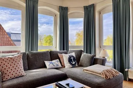 Wohnzimmer Turmsuite Kühlungsborn