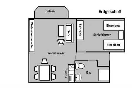 Grundriss Haus Düne 5 Wohnung 2