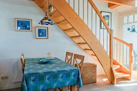 Wohnzimmer Ferienwohnung Haffblick im Haus am Yachthafen