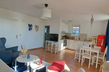 Wohnzimmer Ferienwohnung Landtraum - Urlaub mit Hund