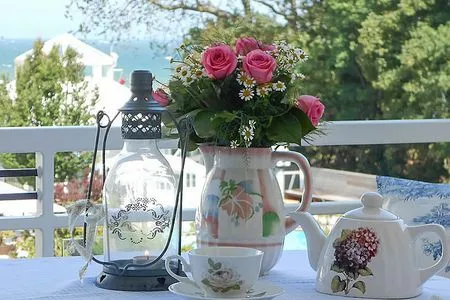 Balkon Haus Anholt App. 39 - großzügige Studiowohnung in der Strandallee mit Teilmeerblick