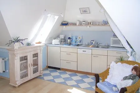 Küche / Küchenzeile Haus Anholt App. 39 - großzügige Studiowohnung in der Strandallee mit Teilmeerblick