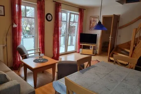 Wohnbereich mit TV Zur Hanse Wohnung 4.3 - Zur Hanse Süd