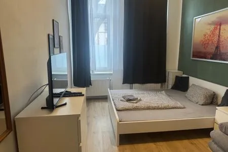 Schlafzimmer Gemütliches Appartement "Gudrun" in Halle inklusive Parkplatz