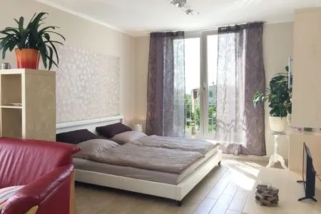 Bett Ferienwohnung Richi - zentrale und ruhige in der Hafenstadt Sassnitz
