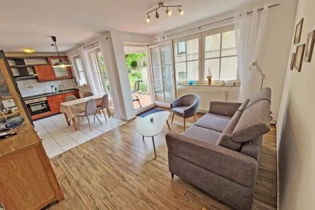 Wohnzimmer Ferienwohnung Treibholz - direkt am Nationalpark Jasmund