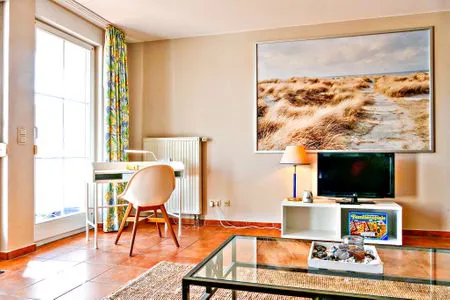 Wohnzimmer Ferienwohnung Max - Urlaub in ruhiger Lage mit Hund