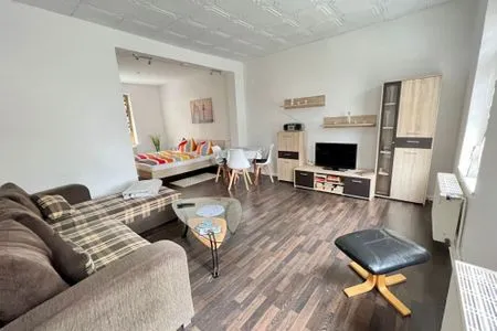 Wohnzimmer Ferienwohnung 1 Otto - in der Stadtmitte von Sassnitz