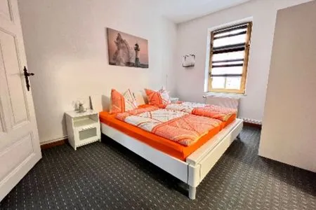 Bett Ferienwohnung 2 Otto - in der Stadtmitte von Sassnitz