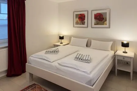 Schlafzimmer Strand Residenz Ferienwohnung "Strandruh"
