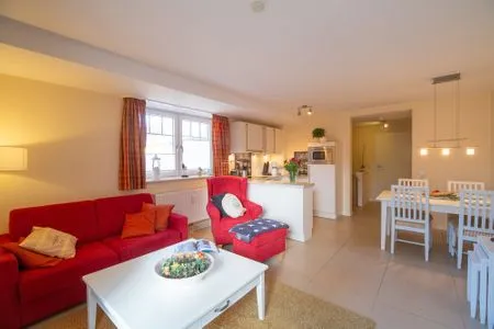 Wohnzimmer Strand Residenz Ferienwohnung "Strandruh"