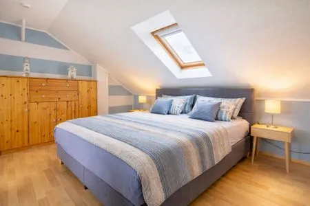 Schlafzimmer Haus Lüttje Hörn Apartment Meer