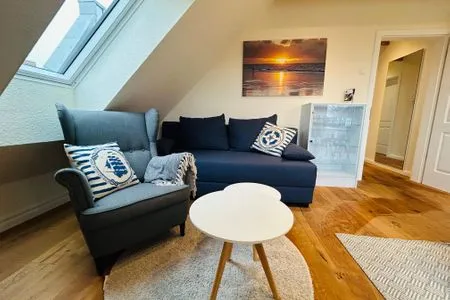 Wohnzimmer Ferienwohnung Hafenblick