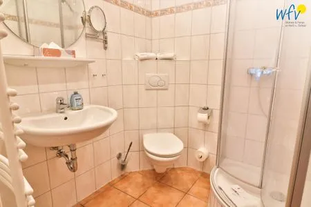 Badezimmer Haus am Meer Ferienwohnung Sascha