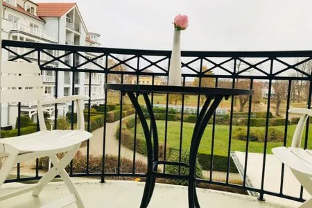 Balkon Haus am Park Ferienwohnung 24