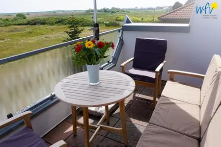 Balkon Haus Dünenblick Ferienwohnung 1