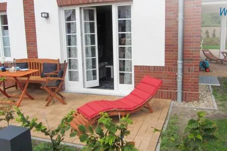 Terrasse Haus Friesengut Ferienwohnung Austernfischer