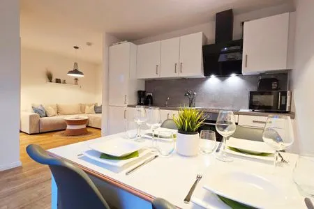 Küche / Küchenzeile Ferienwohnung "Sprotte" am Schönberger Strand