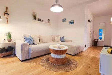 Wohnzimmer Ferienwohnung "Sprotte" am Schönberger Strand