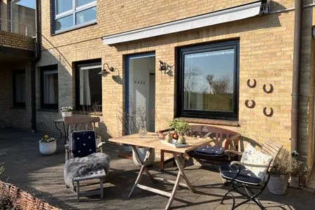 Terrasse Ferienwohnung „Kleine Bucht" Eckernförde – ruhig gelegen, strandnah, für zwei
