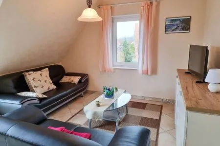 Wohnzimmer Ferienwohnung Johanna - am Wieker Bodden gelegen
