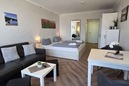 Wohnzimmer Haus Vier Jahreszeiten am See Kranichblick