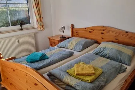 Schlafzimmer Ferienwohnung Strandkoje