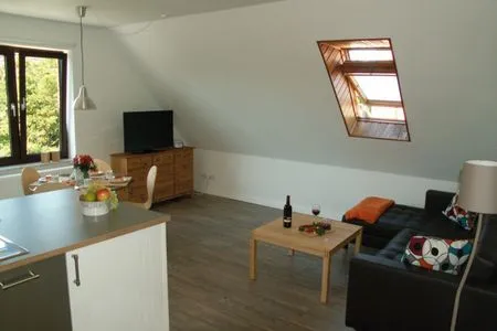 Wohnzimmer mit Küchenbereich Haus Friese 5 Whg. 02 Friesenbrise