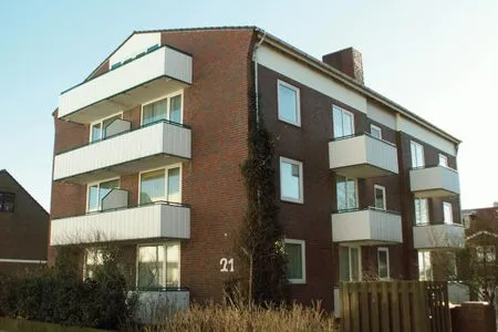 Hauptansicht Haus Klippersteven  Whg. 14 Lüttje Kajüte