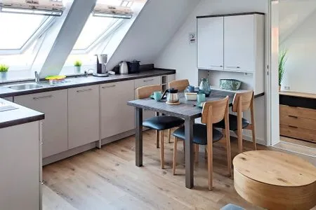 offene Küche mit Eßbereich Haus Schöneck Whg. 09