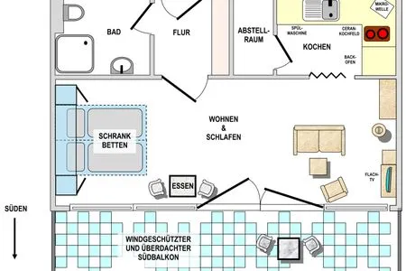 Grundriss Haus am Wattenmeer Whg. 05