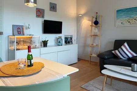 Wohnzimmer Haus Diana Ferienwohnung „Kniepsand"