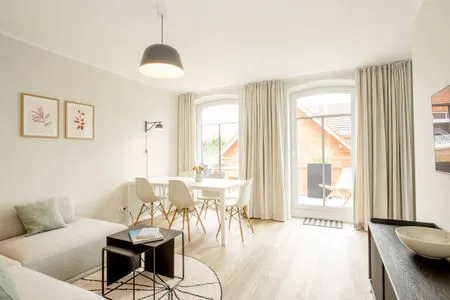 Wohnzimmer Dünenquartier im Haus Dünenlust