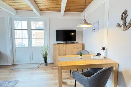 Wohnzimmer Ferienwohnung Heimat auf Zeit Pellworm