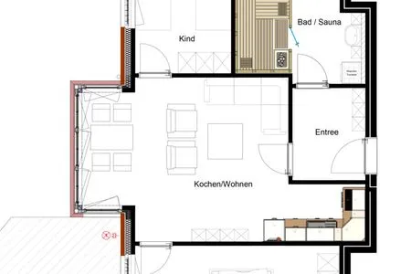 Grundriss Heringsmöwe im Haus Dünenlust
