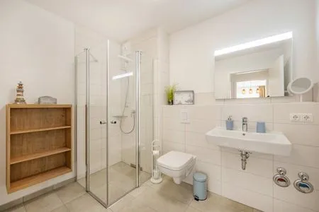 Badezimmer Ferienwohnung Hart Backbord