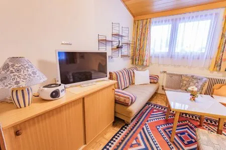 Wohnzimmer mit Fernseher City Life 6 by Alpenidyll Apartments
