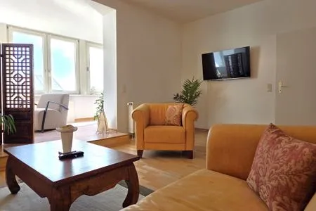 Wohnzimmer Villa Johanna, App.1 - Bädervilla mit herrlichem Meerblick